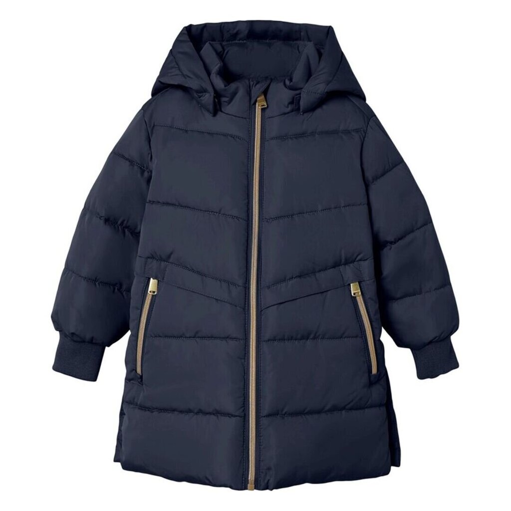 Jaka meitenēm Name It Long Puffer Jacket 284418, melna cena un informācija | Virsjakas un mēteļi meitenēm | 220.lv