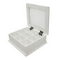 Tējas kaste Samira, 26,5x22x8,5 cm, antīki balta cena un informācija | Trauki pārtikas uzglabāšanai | 220.lv