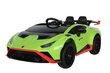 Vienvietīgs elektroauto Lamborghini Lean Toys, zaļš цена и информация | Bērnu elektroauto | 220.lv