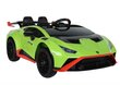 Vienvietīgs elektroauto Lamborghini Lean Toys, zaļš цена и информация | Bērnu elektroauto | 220.lv