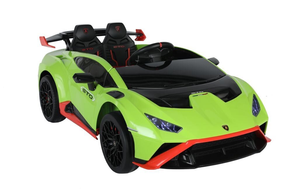 Vienvietīgs elektroauto Lamborghini Lean Toys, zaļš цена и информация | Bērnu elektroauto | 220.lv