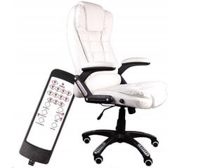 Biroja krēsls ar masāžas funkciju Giosedio BSB002M, balts цена и информация | Офисные кресла | 220.lv
