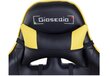Spēļu krēsls Giosedio GSA413, melns/dzeltens цена и информация | Biroja krēsli | 220.lv