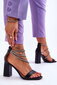 Modernas sandales ar cirkona melnu karmu cena un informācija | Sieviešu sandales | 220.lv