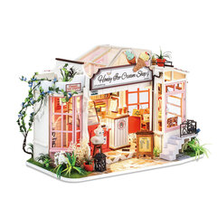 Rolife Honey Ice-cream Shop Miniature Dollhouse Kit DG148 цена и информация | Kонструкторы | 220.lv