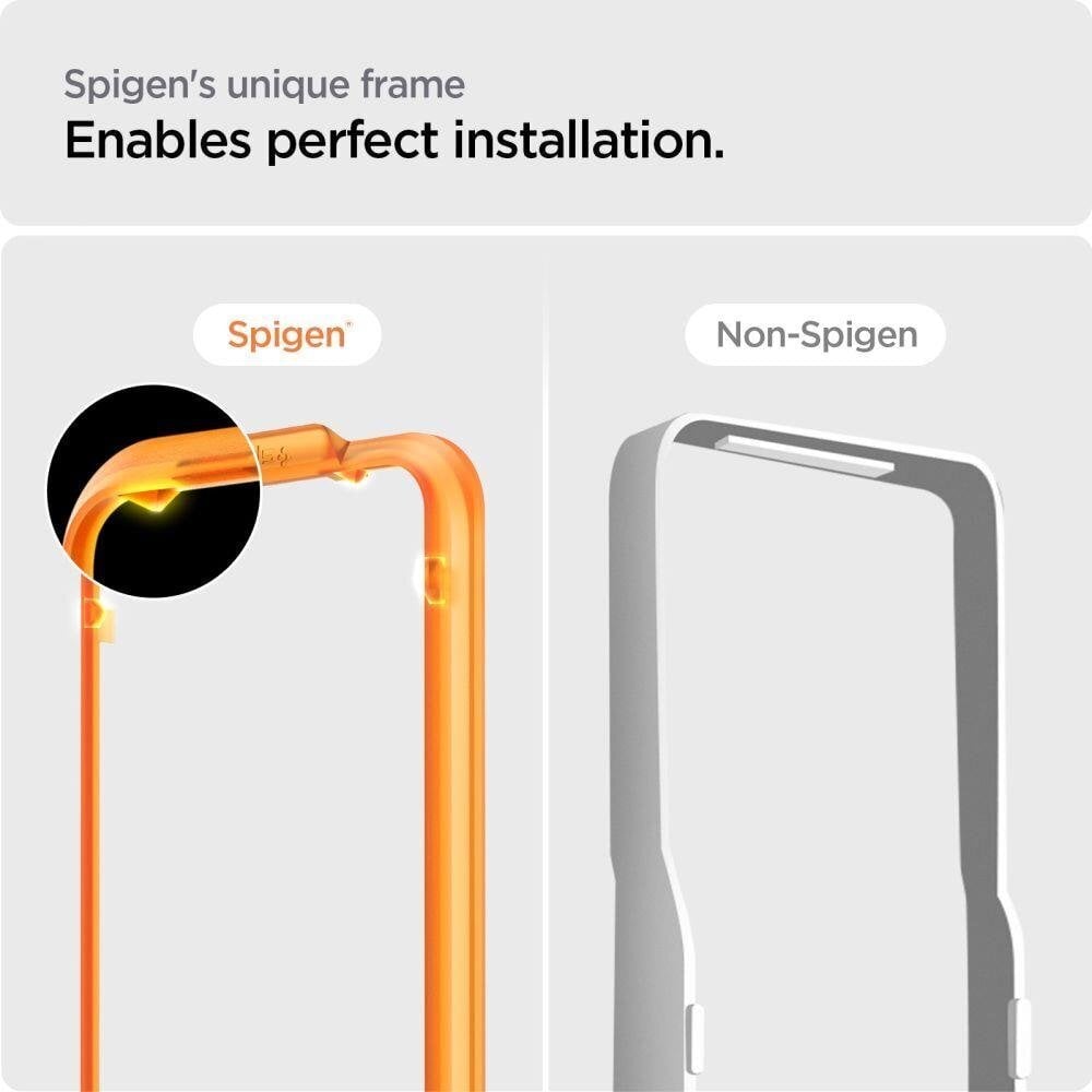 Spigen ALM Glass FC iPhone 15 ekrāna aizsargstikls, 2 gab. cena un informācija | Ekrāna aizsargstikli | 220.lv