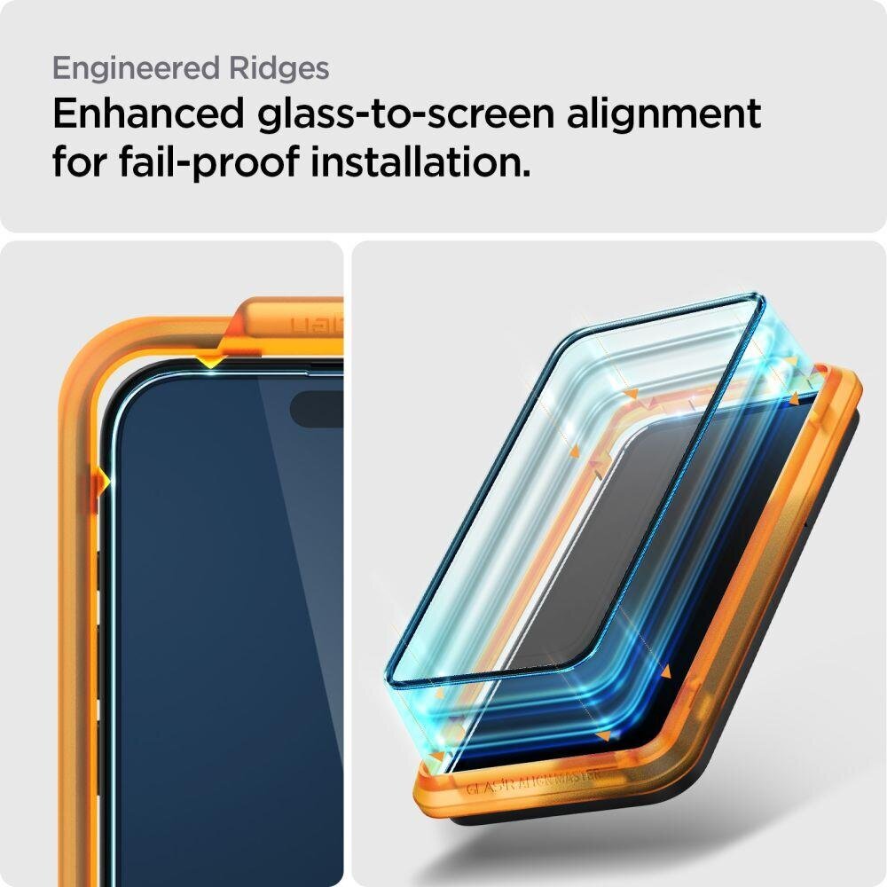 Spigen ALM Glass FC iPhone 15 Plus ekrāna aizsargstikls, 2 gab. цена и информация | Ekrāna aizsargstikli | 220.lv