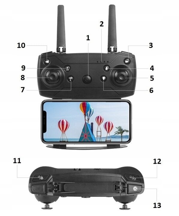 Memphis E95 PRO 350 m 1800 mAh cena un informācija | Droni | 220.lv