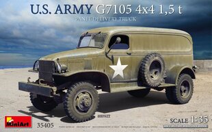  Сборная пластиковая модель. Miniart - U.S. Army Chevrolet G7105 4x4 1,5 t Panel Delivery Truck, 1/35, 35405 цена и информация | Склеиваемые модели | 220.lv