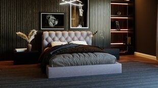 THRONE gulta, 140x200 cm, pelēka цена и информация | Кровати | 220.lv