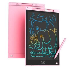 12-дюймовый LCD планшет для рисования с ручкой, розовый цена и информация | Развивающие игрушки | 220.lv