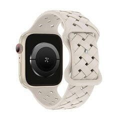 Beline pasek Apple Watch Silicone Woven 38|40|41mm beżowy |starlight box цена и информация | Аксессуары для смарт-часов и браслетов | 220.lv