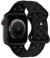 Beline pasek Apple Watch Silicone Woven 42|44|45|49mm czarny |black box цена и информация | Аксессуары для смарт-часов и браслетов | 220.lv