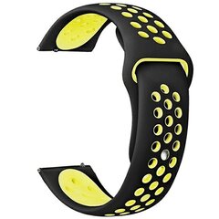 Beline pasek Watch 20mm Sport Silicone czarno-żółty black|yellow box цена и информация | Аксессуары для смарт-часов и браслетов | 220.lv