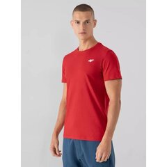 T-krekls vīriešiem 4F M AW22TTSHM707 62S, sarkans cena un informācija | Vīriešu T-krekli | 220.lv