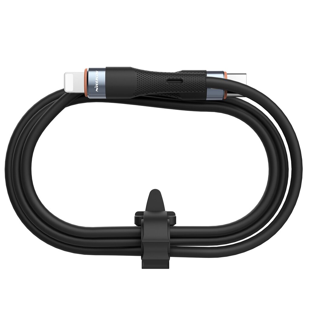 Nillkin Flowspeed silikona datu kabelis USB-C|Zibens 1.2m 27W melns cena un informācija | Savienotājkabeļi | 220.lv