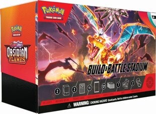 Spēļu karšu komplekts Pokemon Scarlet & Violet 3 Obsidian Flames Build & Battle Stadium Box cena un informācija | Galda spēles | 220.lv