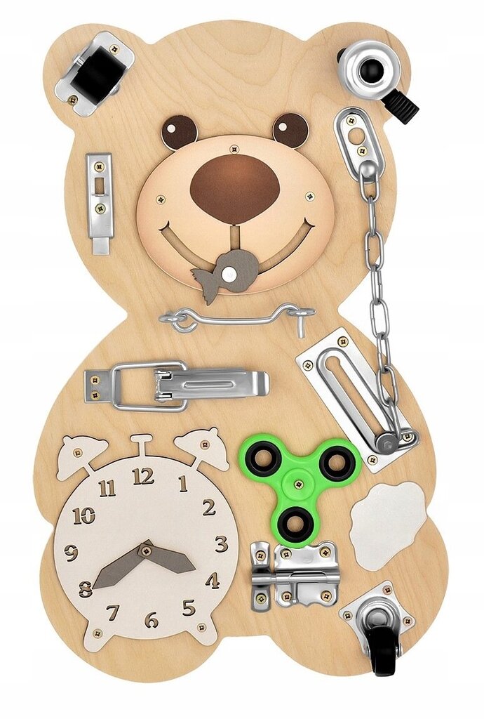 Bērnu sensoro manipulāciju dēlis Teddy цена и информация | Attīstošās rotaļlietas | 220.lv