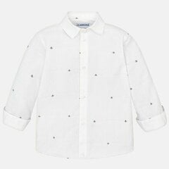 Белая рубашка для мальчика Mayoral цена и информация | Рубашки для мальчиков | 220.lv