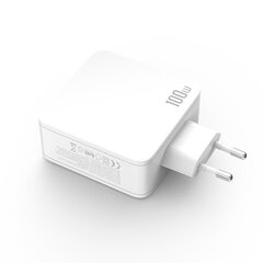 XO wall charger CE14 PD QC 3.0 100W 1x USB 2x USB-C white цена и информация | Зарядные устройства для телефонов | 220.lv