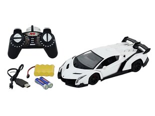Radiovadāmā mašīna Lamborghini, 1:18, balta цена и информация | Конструктор автомобилей игрушки для мальчиков | 220.lv