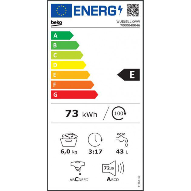 Beko WUE6511DXWW cena un informācija | Veļas mašīnas | 220.lv