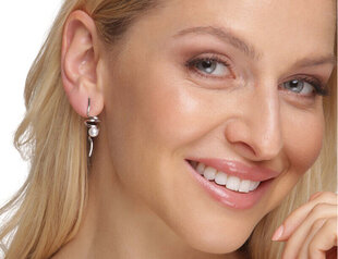 Gari sudraba pērļu auskari JwL Luxury Pearls JL0620 sJL0620 cena un informācija | Auskari | 220.lv