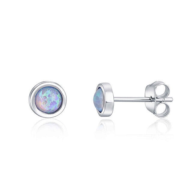 Sudraba auskari ar sintētisko opālu JwL Luxury Pearls JL0616 sJL0616 cena un informācija | Auskari | 220.lv