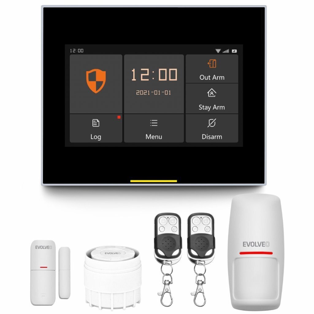EVOLVEO Alarmex Pro, vieda bezvadu Wi-Fi/GSM signalizācija cena un informācija | Drošības sistēmas, kontrolieri | 220.lv