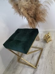 Pufs ADRK Furniture Kiko, tumši zaļš/zelta cena un informācija | Sēžammaisi, pufi | 220.lv