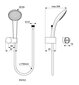 Ideal Standard IdealRain Sof 100 mm 1 ir dušas komplekts ar metāla elastīgo šļūteni 1250 mm, hroma B9451AA cena un informācija | Dušas komplekti un paneļi | 220.lv