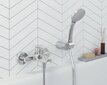 Ideal Standard IdealRain Sof 100 mm 1 ir dušas komplekts ar metāla elastīgo šļūteni 1250 mm, hroma B9451AA cena un informācija | Dušas komplekti un paneļi | 220.lv