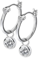 Hot Diamonds Серебряные круглые серьги с бриллиантами 2в1 Hoops Topaz DE628 sHD1299 цена и информация | Серьги | 220.lv