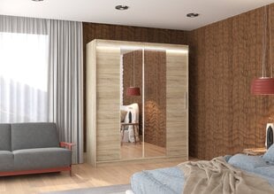 Шкаф ADRK Furniture со светодиодной подсветкой Dallas 180, бежевый цвет цена и информация | Шкафы | 220.lv