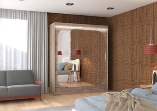 Шкаф ADRK Furniture со светодиодной подсветкой Arizona 180, коричневый цвет цена и информация | Шкафы | 220.lv