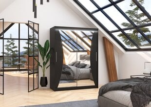 Шкаф ADRK Furniture со светодиодной подсветкой Max 150, черный цвет цена и информация | Шкафы | 220.lv