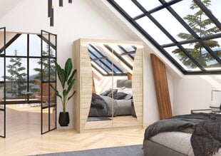 Skapis ADRK Furniture ar LED apgaismojumu Max 150, smilšu cena un informācija | Skapji | 220.lv