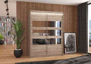 Шкаф ADRK Furniture со светодиодной подсветкой Florento 150, коричневый цвет цена и информация | Шкафы | 220.lv