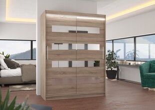 Шкаф ADRK Furniture со светодиодной подсветкой Baltic 150, коричневый цвет цена и информация | Шкафы | 220.lv