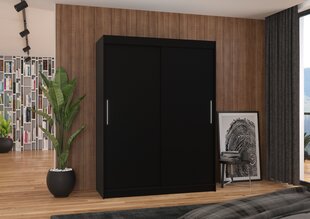 Шкаф ADRK Furniture Denver 150, черный цвет цена и информация | Шкафы | 220.lv