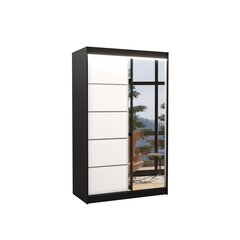 Шкаф ADRK Furniture со светодиодной подсветкой Nicea 120, белый цвет/черный цвет цена и информация | Шкафы | 220.lv