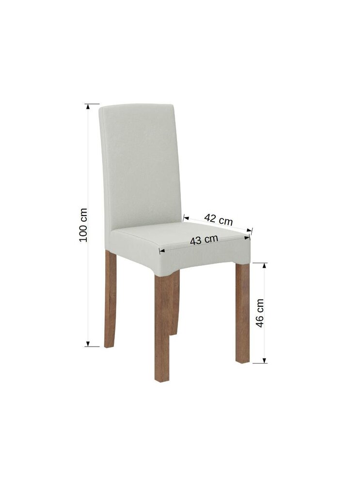 Krēsls K61, melns/smilškrāsas cena un informācija | Virtuves un ēdamistabas krēsli | 220.lv