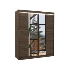 Шкаф ADRK Furniture со светодиодной подсветкой Dallas 180, темно-коричневый цвет цена и информация | Шкафы | 220.lv