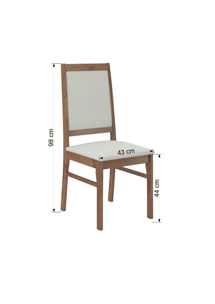 Krēsls K68, brūns/melns cena un informācija | Virtuves un ēdamistabas krēsli | 220.lv