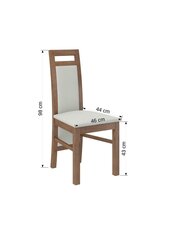 Krēsls K34, brūns/smilškrāsas cena un informācija | Virtuves un ēdamistabas krēsli | 220.lv