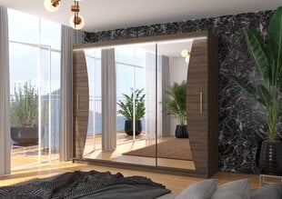 Шкаф ADRK Furniture со светодиодным освещением Diego 250, темно-коричневый цвет цена и информация | Шкафы | 220.lv