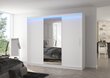 Skapis ADRK Furniture ar LED apgaismojumu Denis 250, balts cena un informācija | Skapji | 220.lv