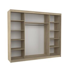 Шкаф ADRK Furniture со светодиодной подсветкой Chester 250, черный цвет цена и информация | Шкафы | 220.lv