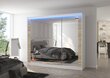 Skapis ADRK Furniture ar LED apgaismojumu Chester 250, smilšu/balts цена и информация | Skapji | 220.lv