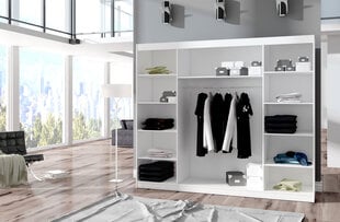 Шкаф ADRK Furniture со светодиодной подсветкой Chester 250, белый цвет цена и информация | Шкафы | 220.lv